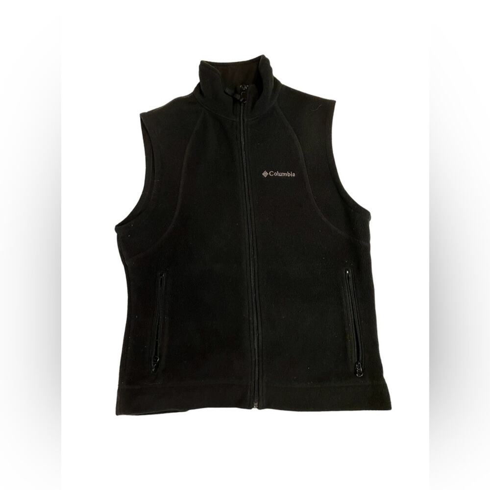 Columbia Black Zip Fleece Vest | Ladies S